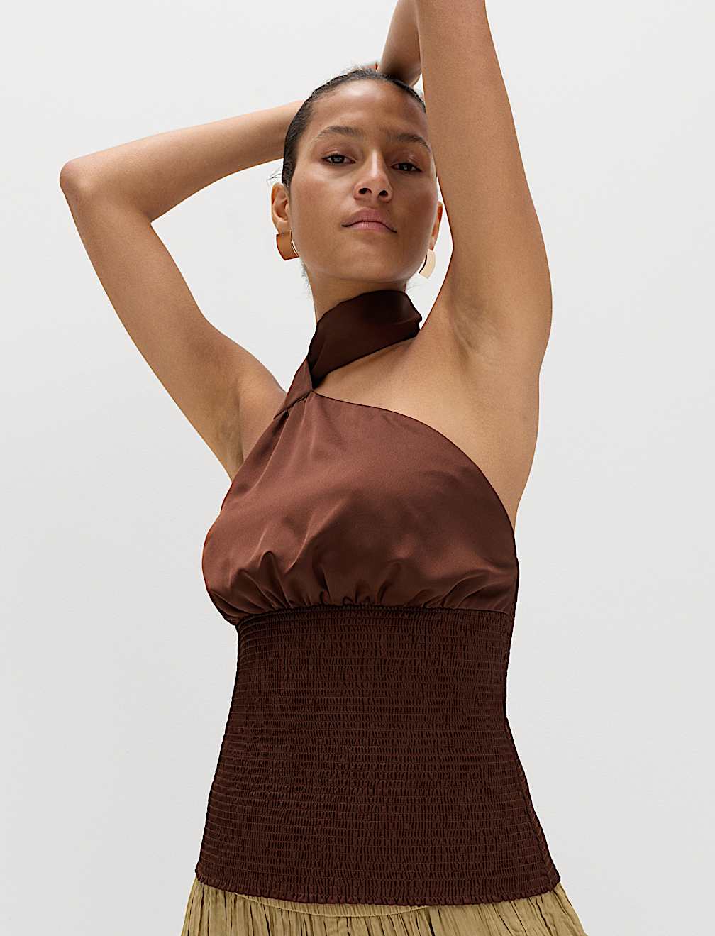 Scarf Neck Detail Top