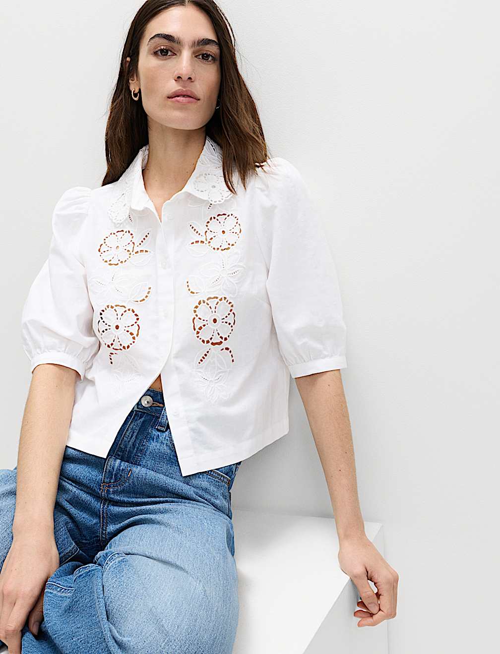 Cutwork Detail Shirt