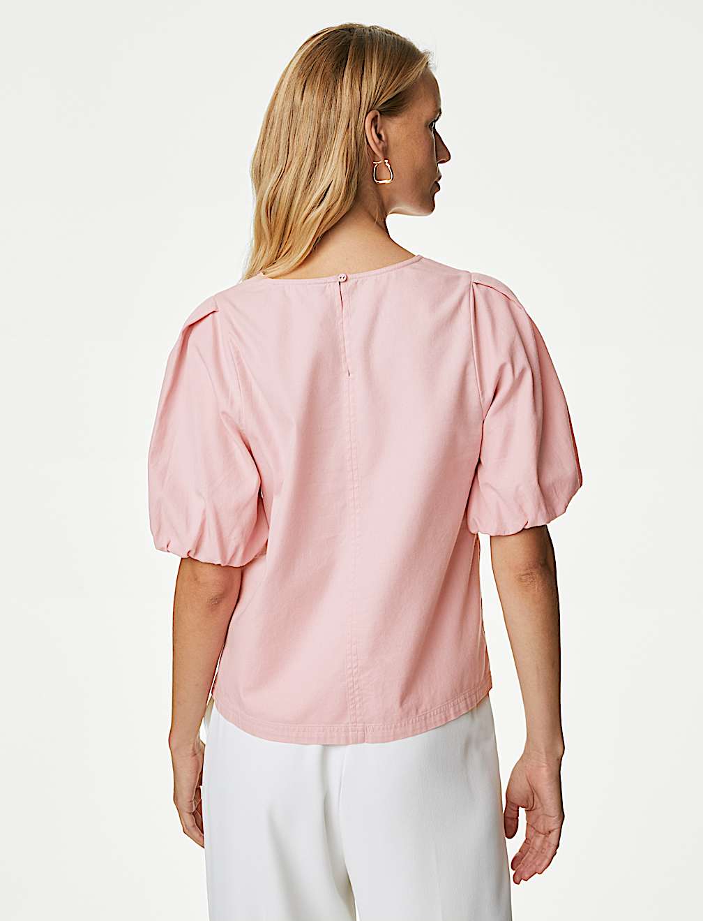 Pure Cotton Puff Sleeve Blouse
