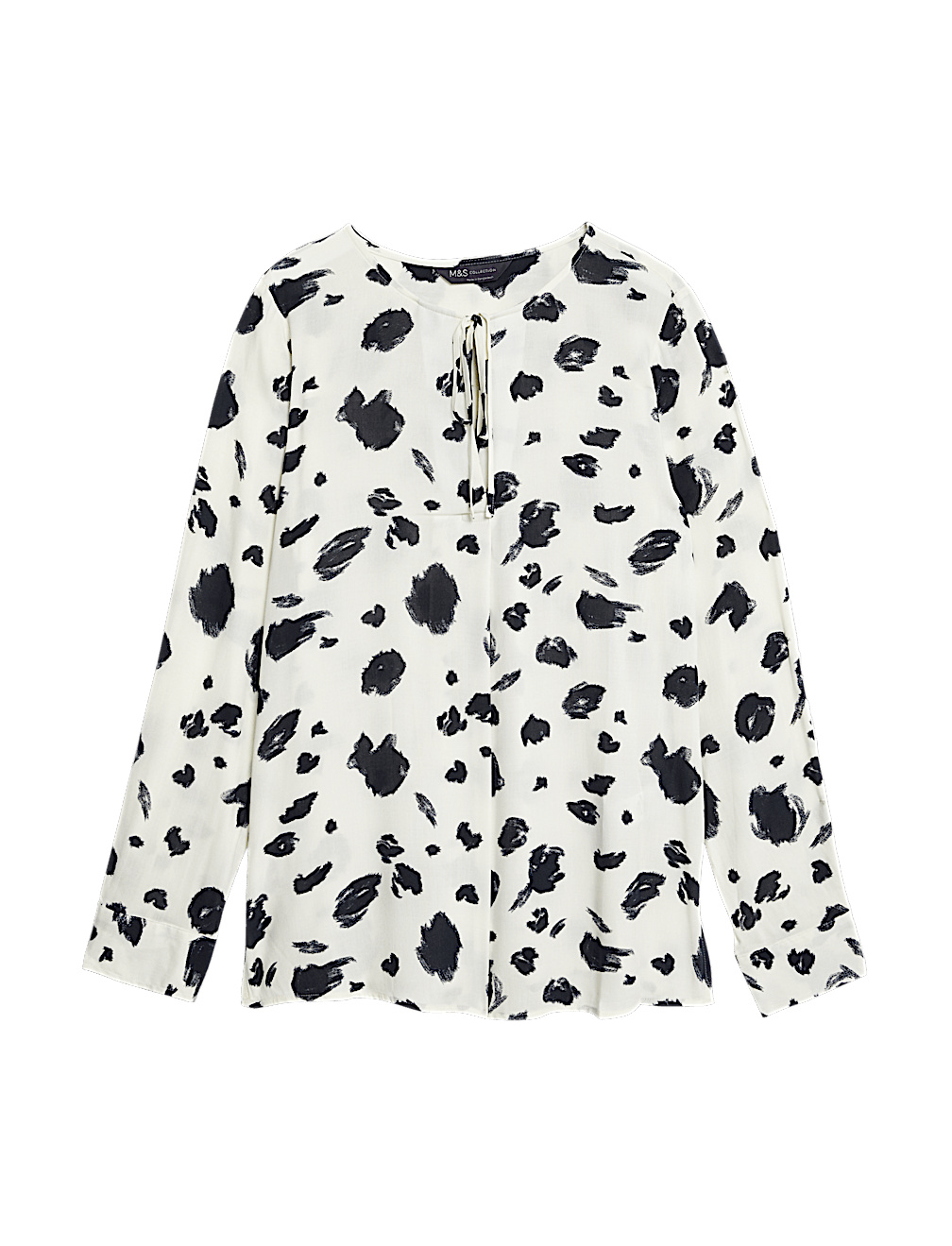 Printed Tie Neck Blouse