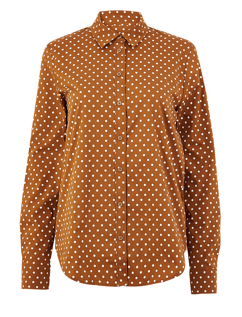 Cotton Rich Polka Dot Slim Fit Shirt