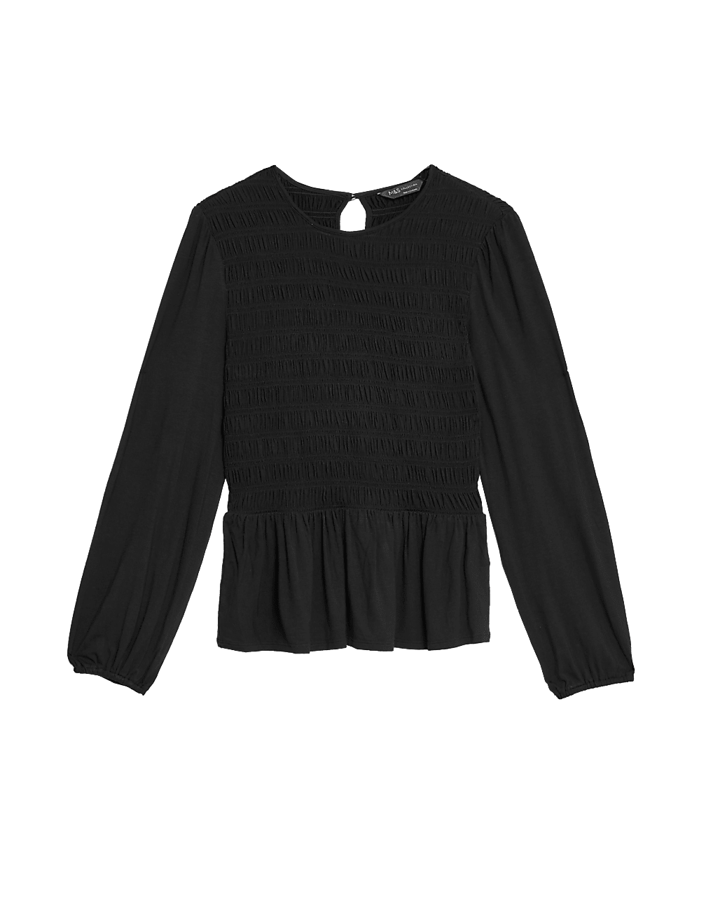 Round Neck Shirred Top