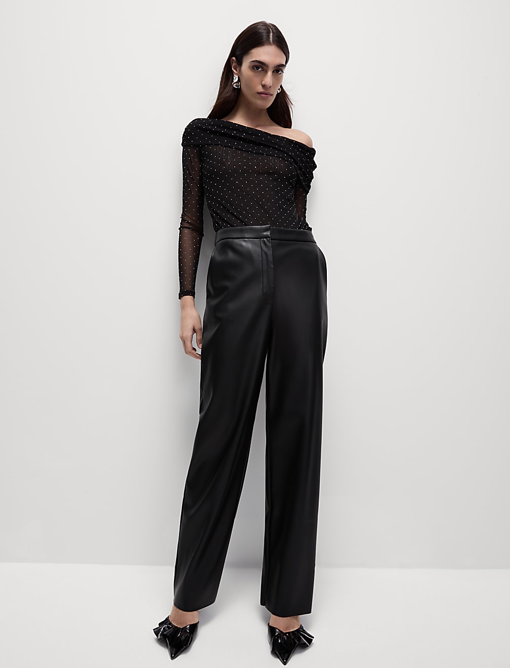Embellished Off The Shoulder Bardot Top