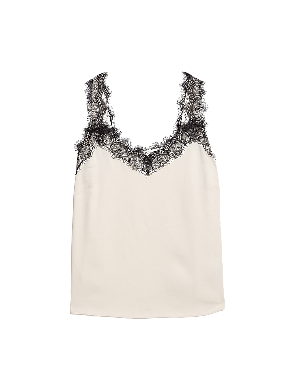 Satin Lace Detail Cami Top