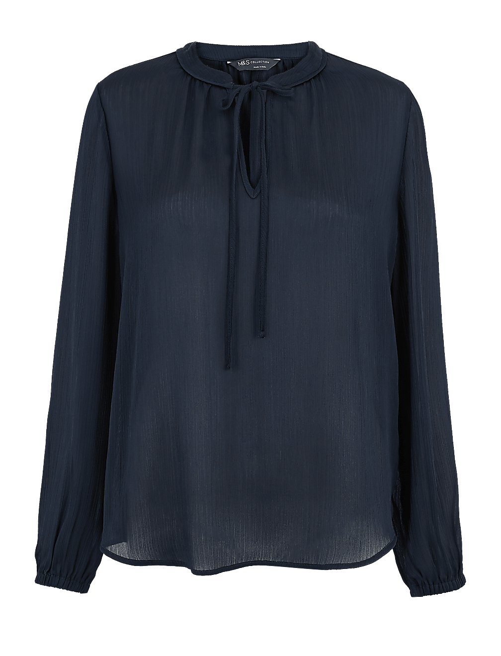 Tie Neck Long Sleeve Blouse