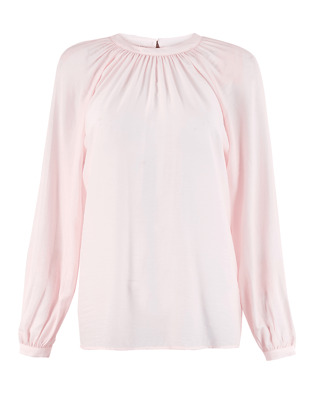 Gathered High Neck Blouse