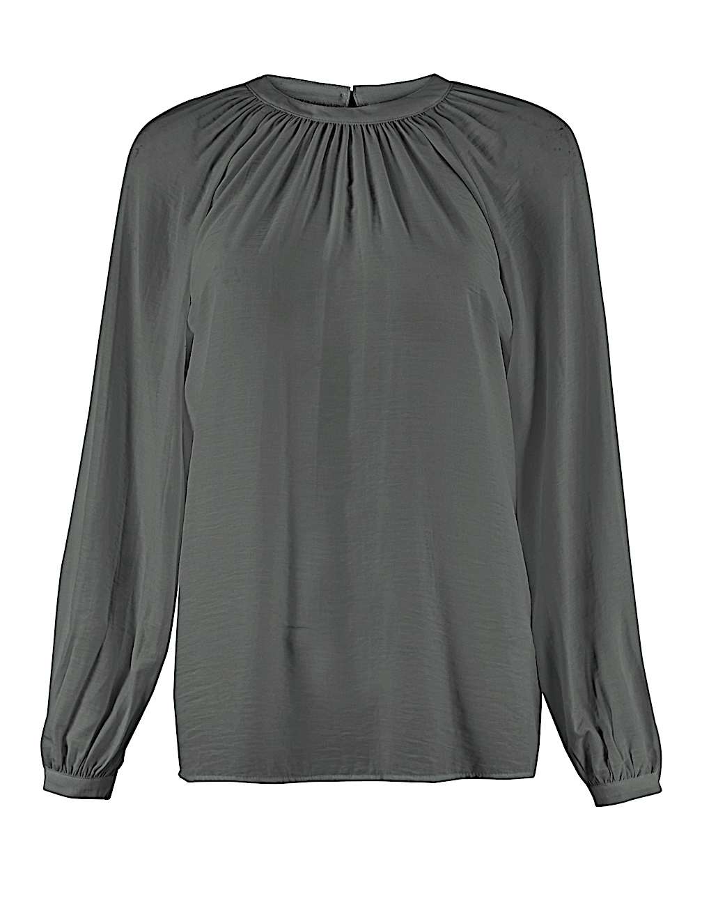 Gathered High Neck Blouse