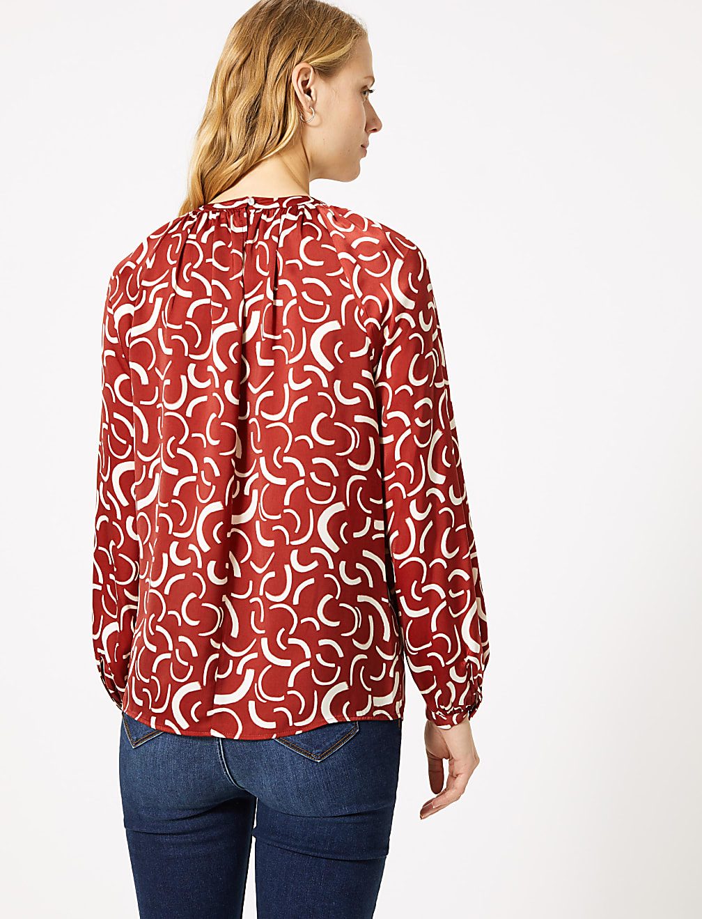 Satin Printed Blouse