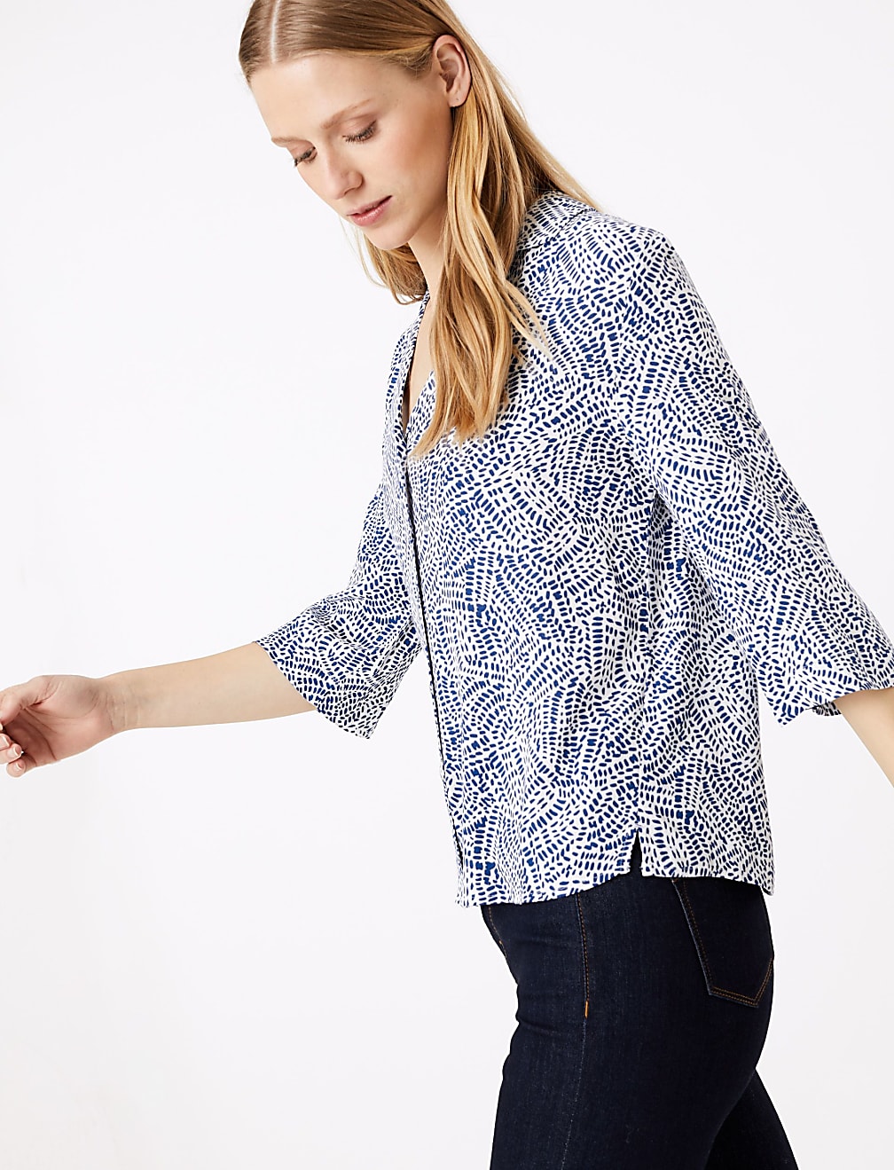 Printed Collared Neck Shirt