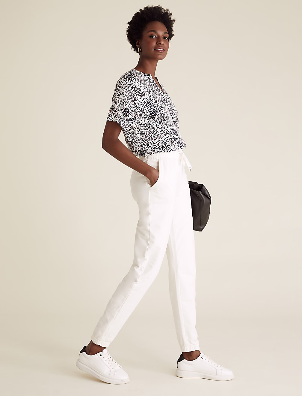 Animal Print V-Neck Short Sleeve Tunic