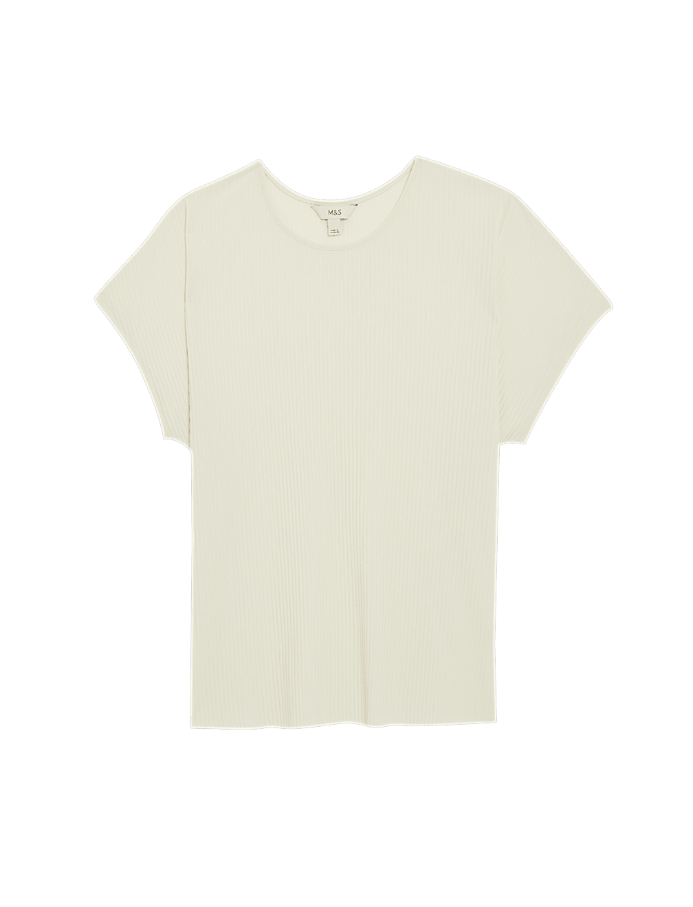 Plisse Round Neck Top