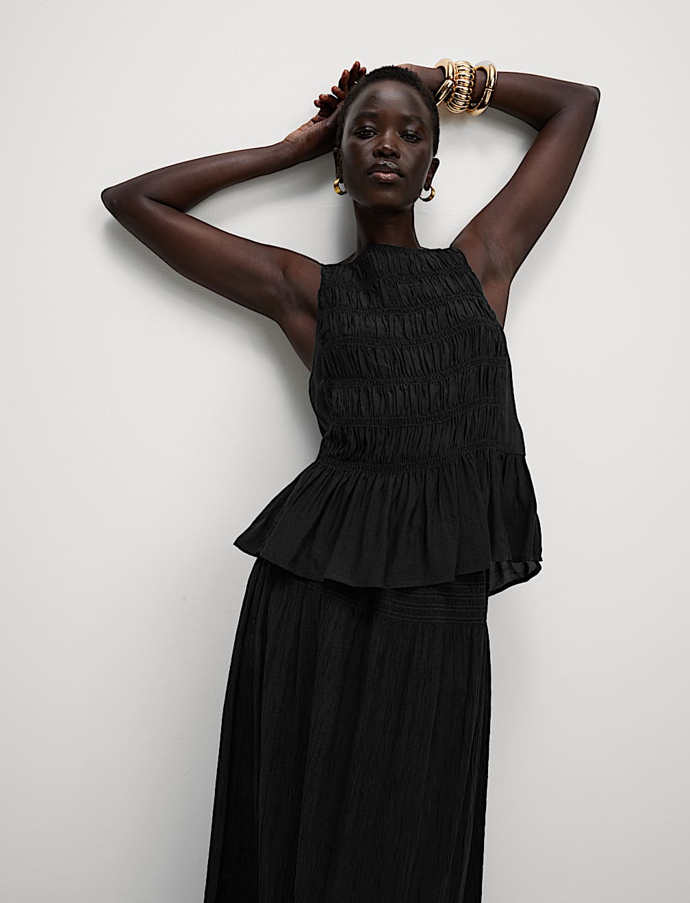 Textured Shirred Cami Top