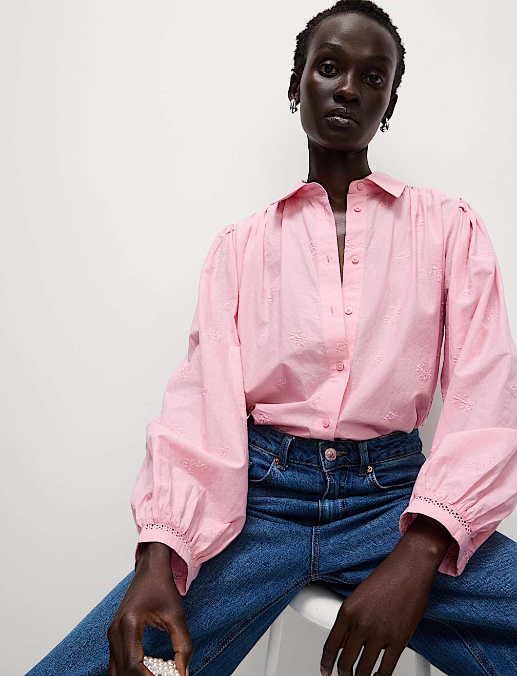 Pure Cotton Embroidered Western Shirt