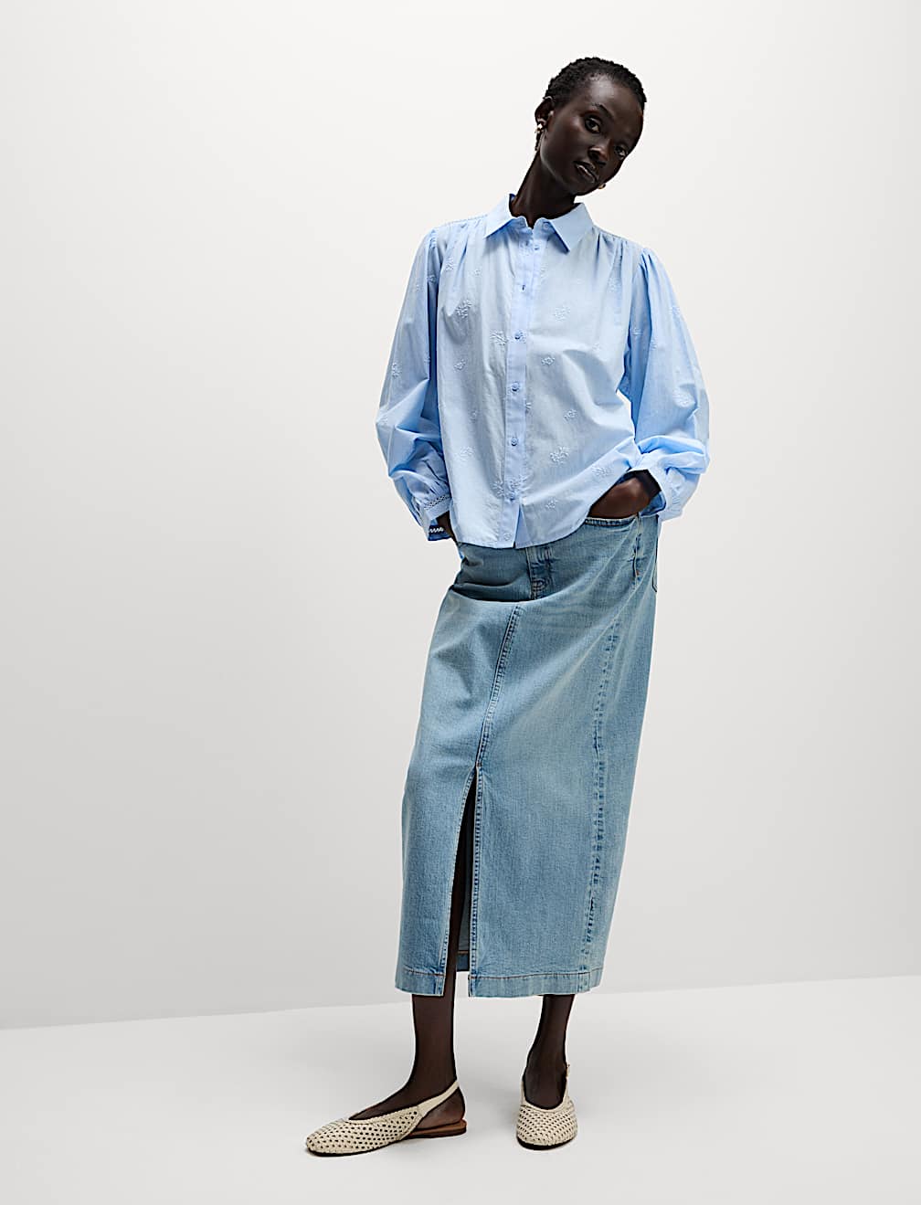 Pure Cotton Embroidered Western Shirt