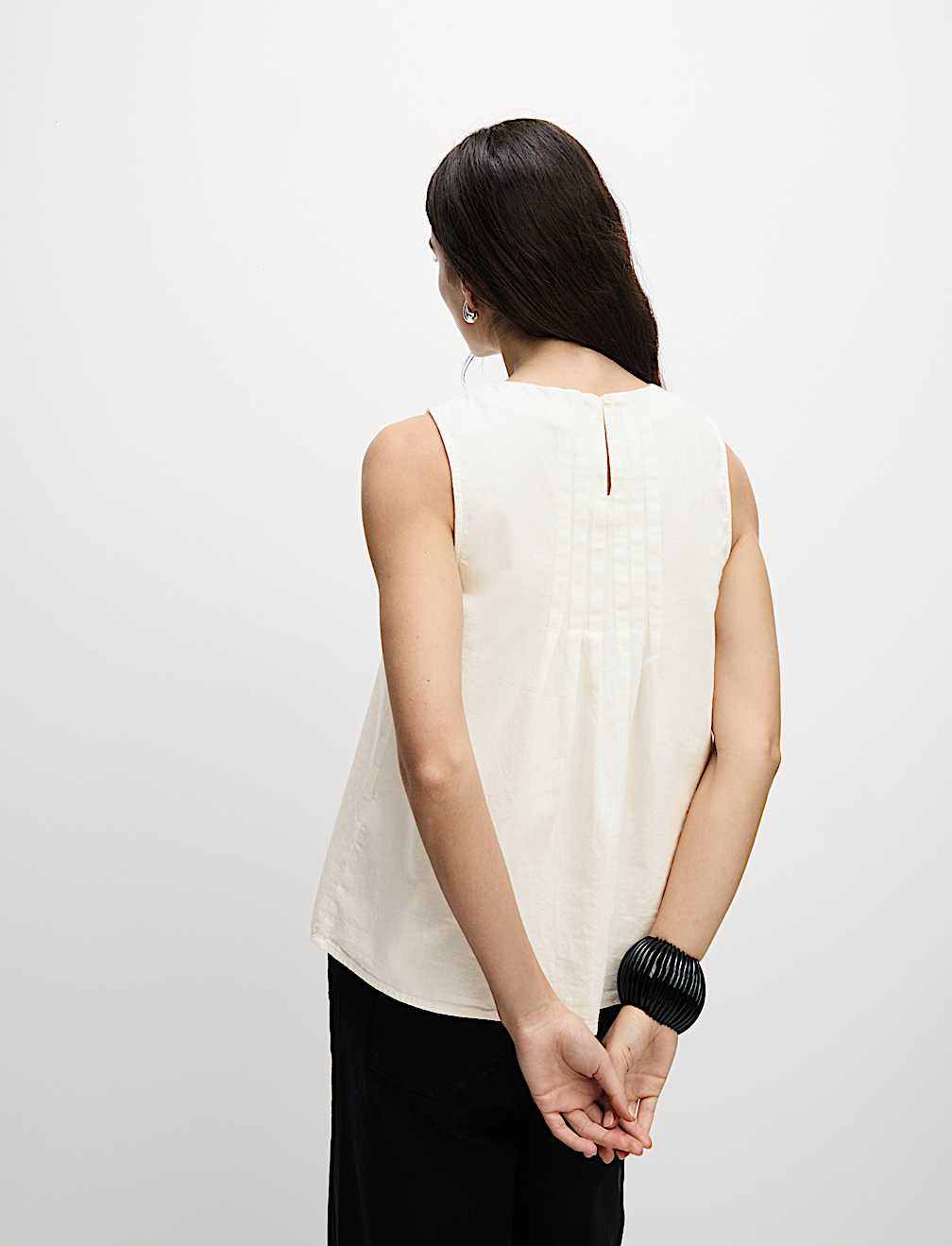 Pure Cotton Pintuck Cami Top