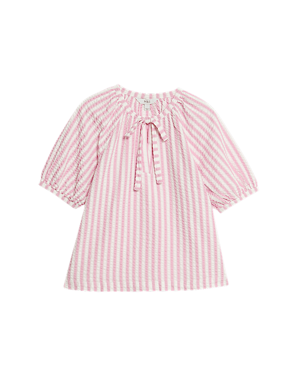 Pure Cotton Textured Striped Top
