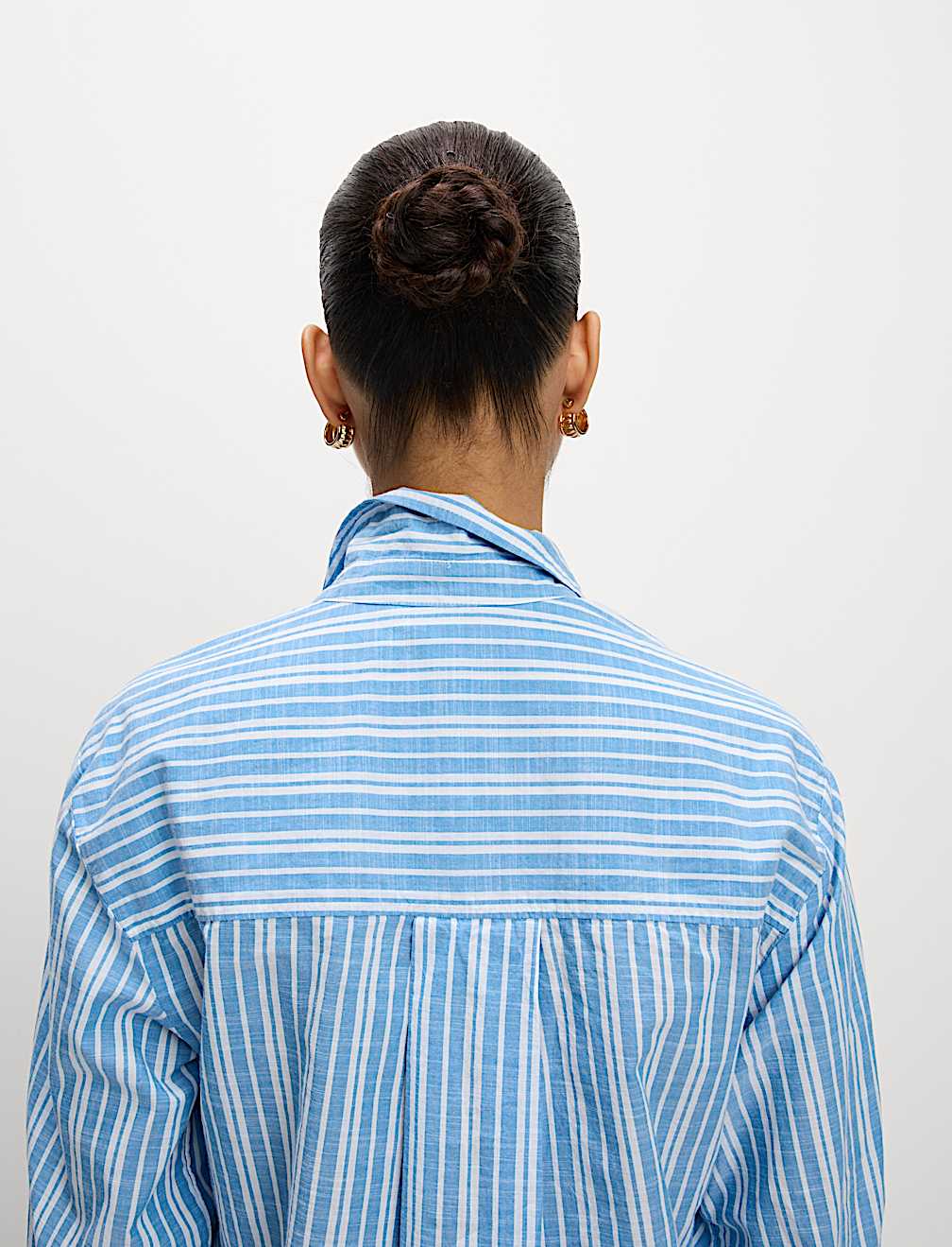 Pure Cotton Striped Collared Shirt