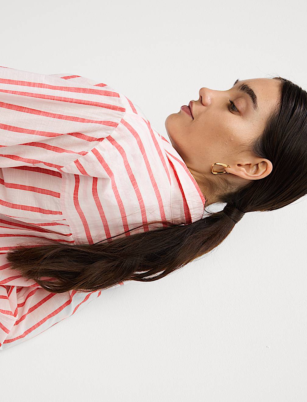 Pure Cotton Striped Collared Shirt