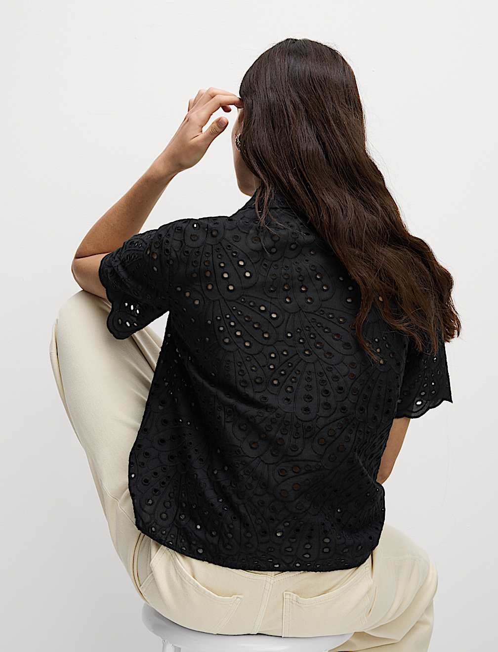 Pure Cotton Broderie Shirt