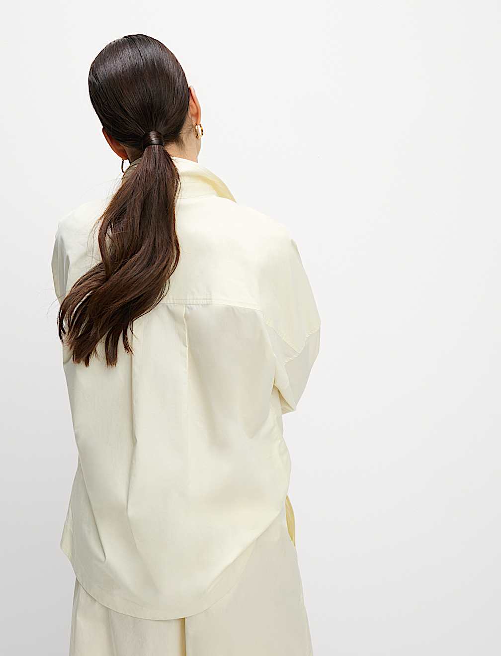 Pure Cotton Collared Button Through Oversized Shirt