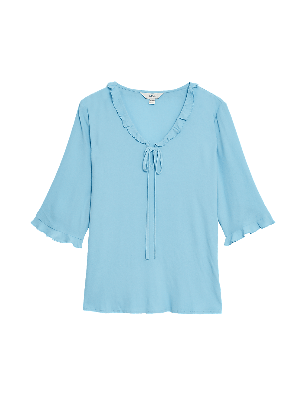 V-Neck Frill Detail Blouse