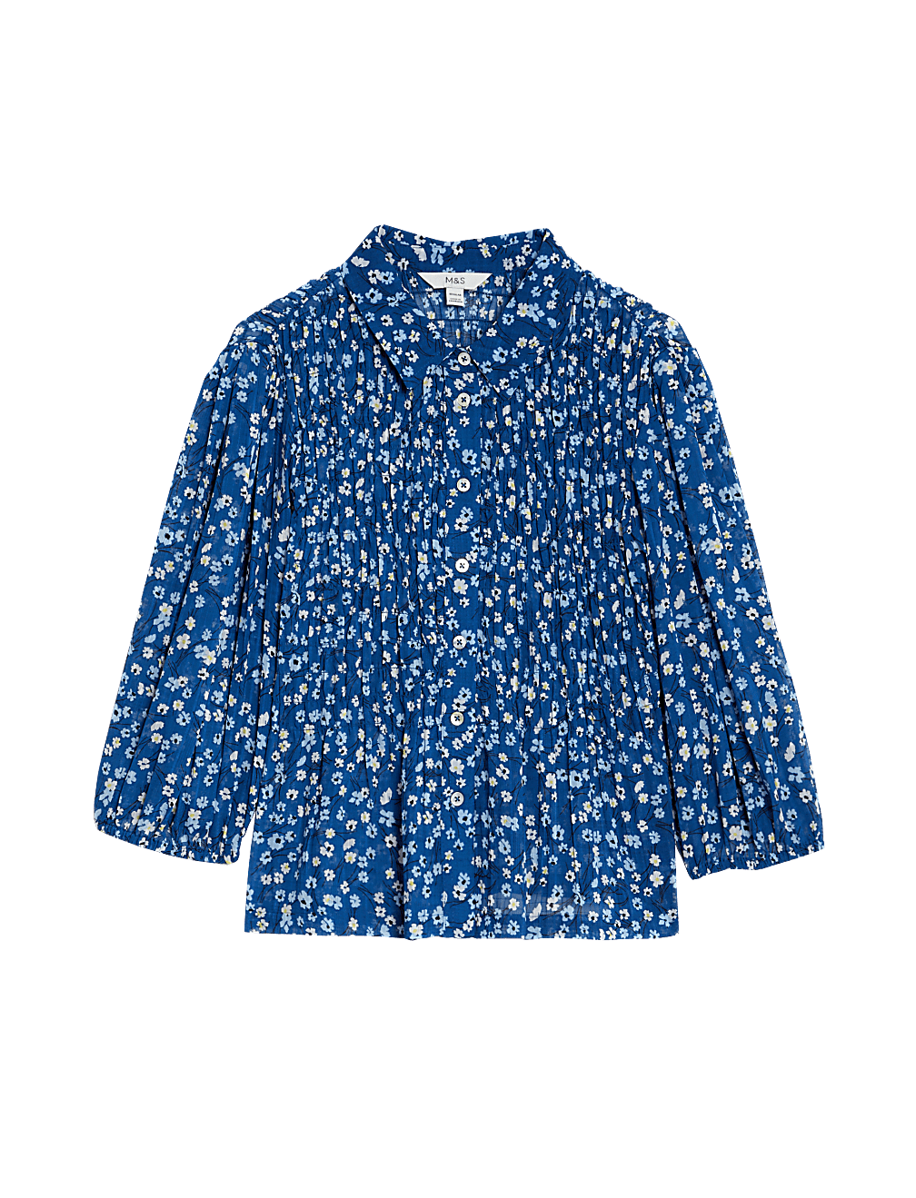 Printed Shirred Shirt