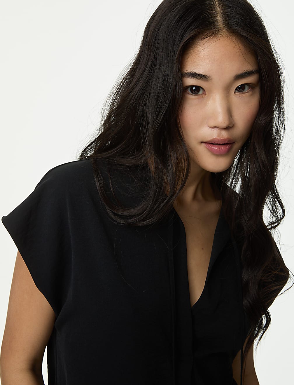 Tie Neck Popover Blouse