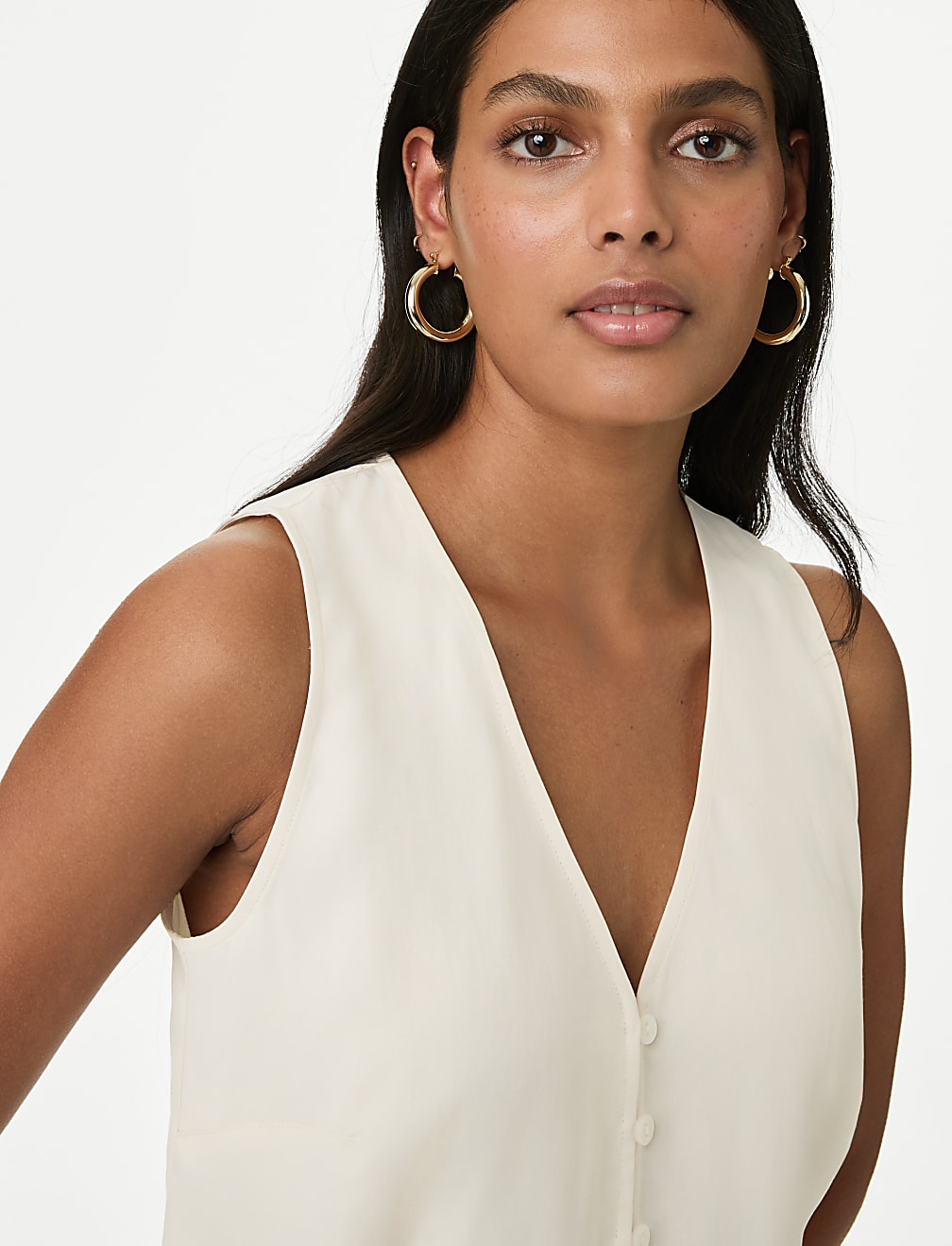 Satin Single Breasted Waistcoat