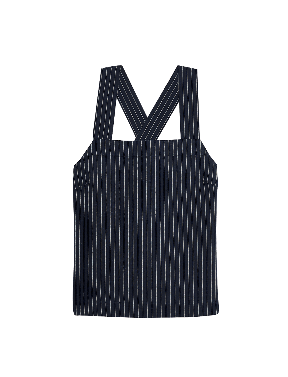 Linen Rich Striped Square Neck Cami Top