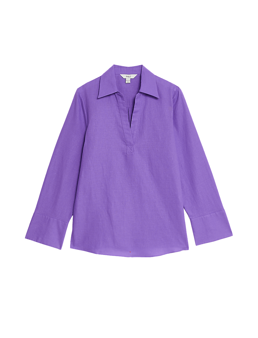 Linen Rich Popover Blouse