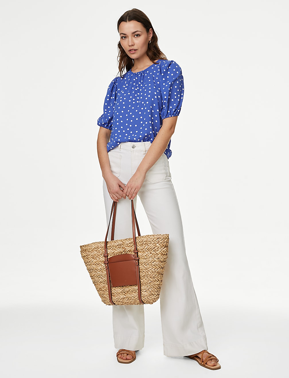 Printed Puff Sleeve Blouse