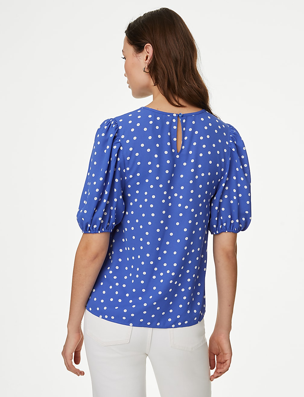 Printed Puff Sleeve Blouse