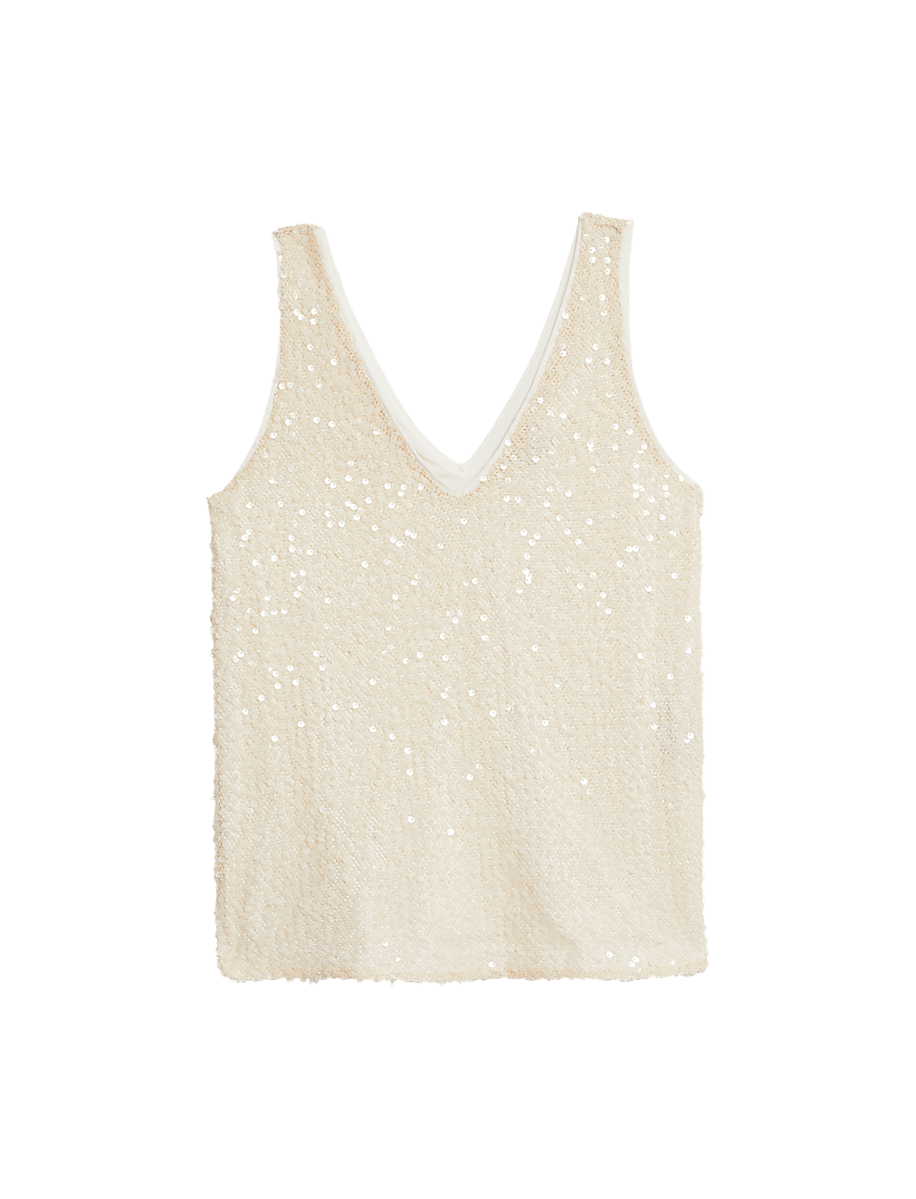 Sequin V-Neck Cami Top