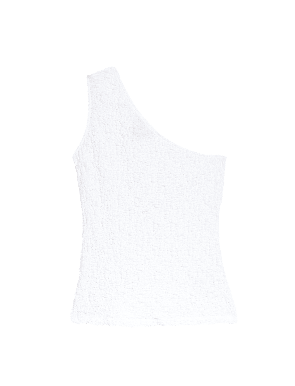 Jersey Textured One Shoulder Vest