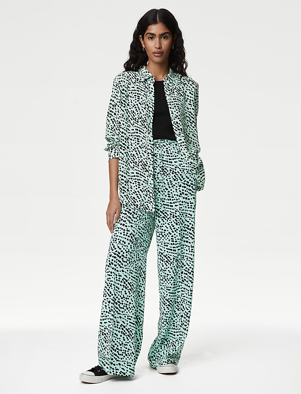 Printed Collared Blouse