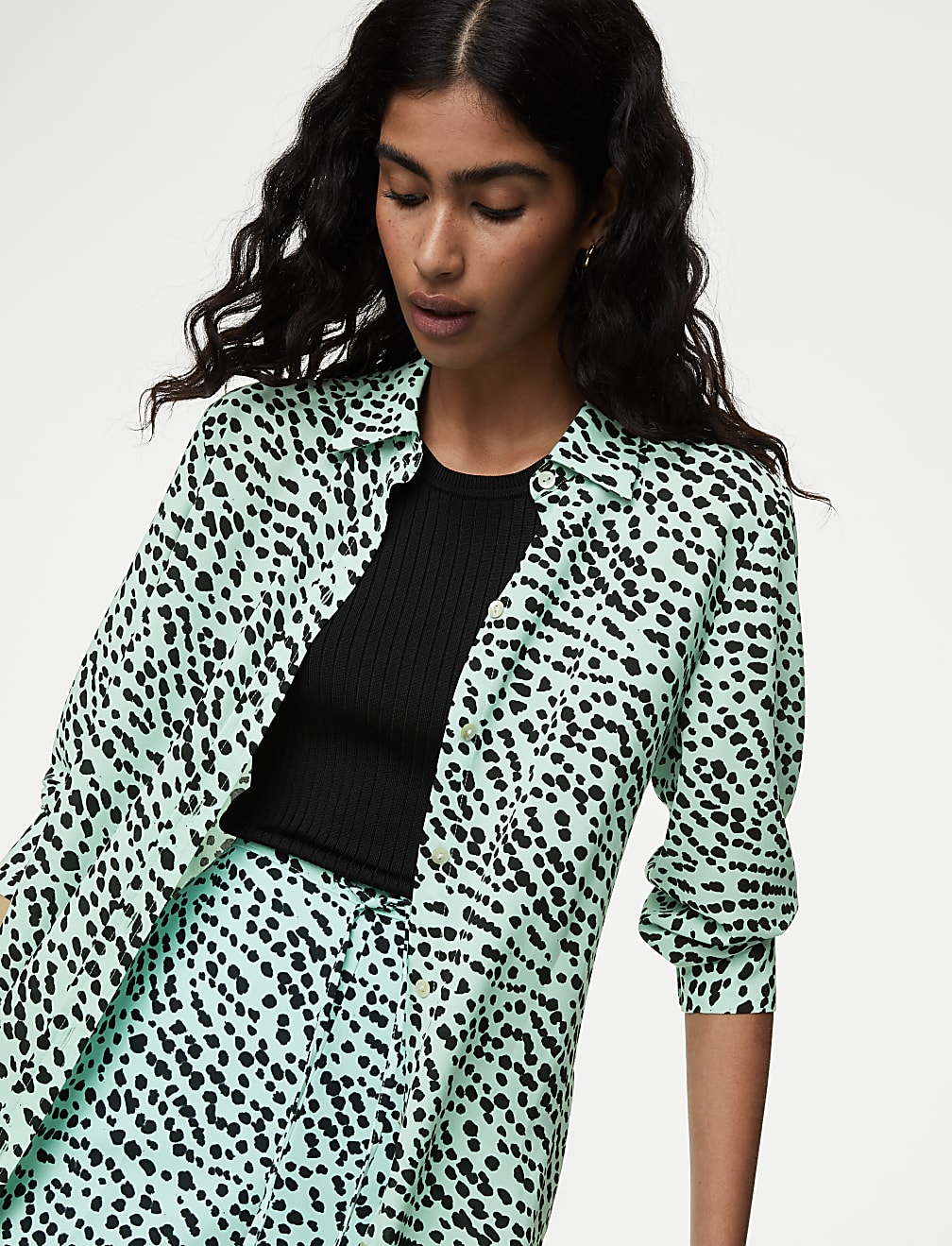 Printed Collared Blouse
