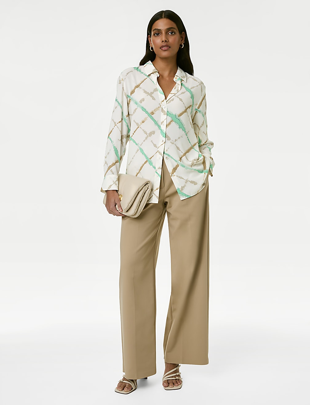 Printed Collared Blouse