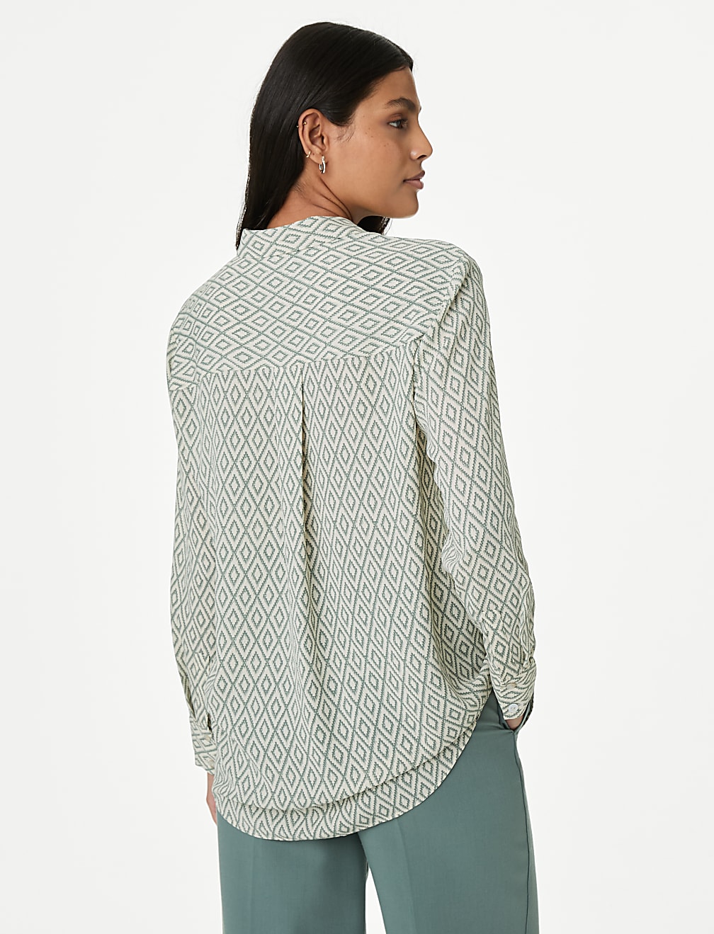 Printed Collared Blouse