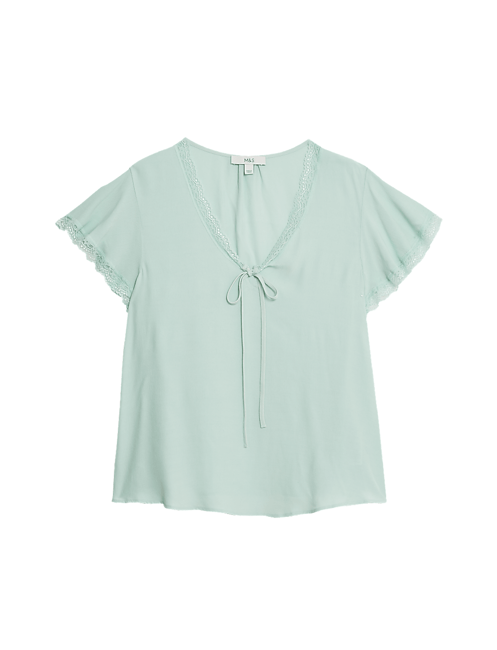 V-Neck Frill Detail Top