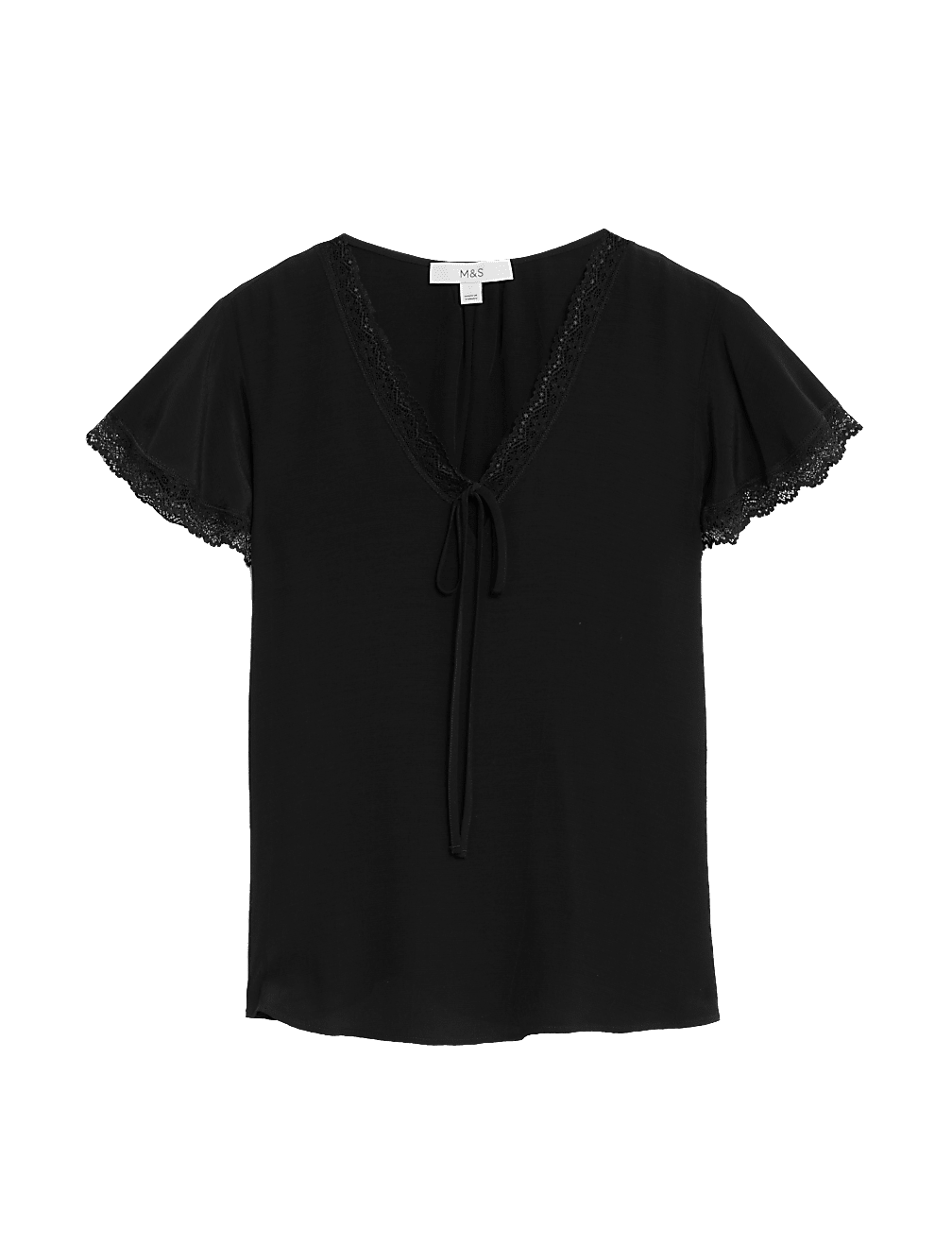 V-Neck Frill Detail Top
