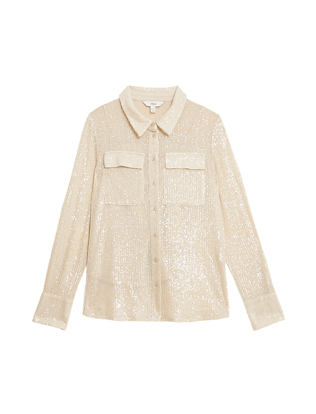 Sequin Collared Shirt