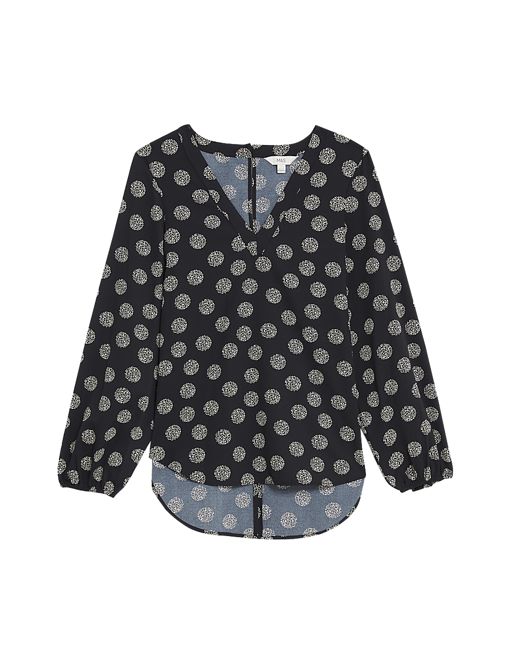 Printed V-Neck Blouse