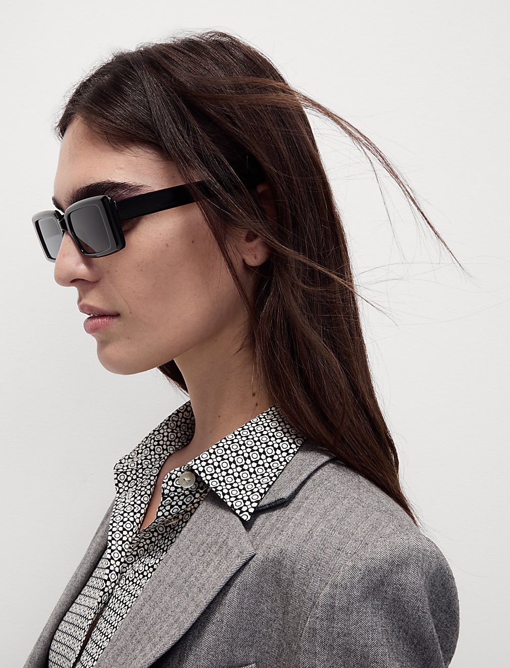 Printed Collared Blouse