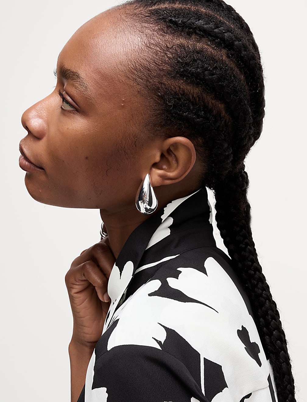 Printed Collared Blouse