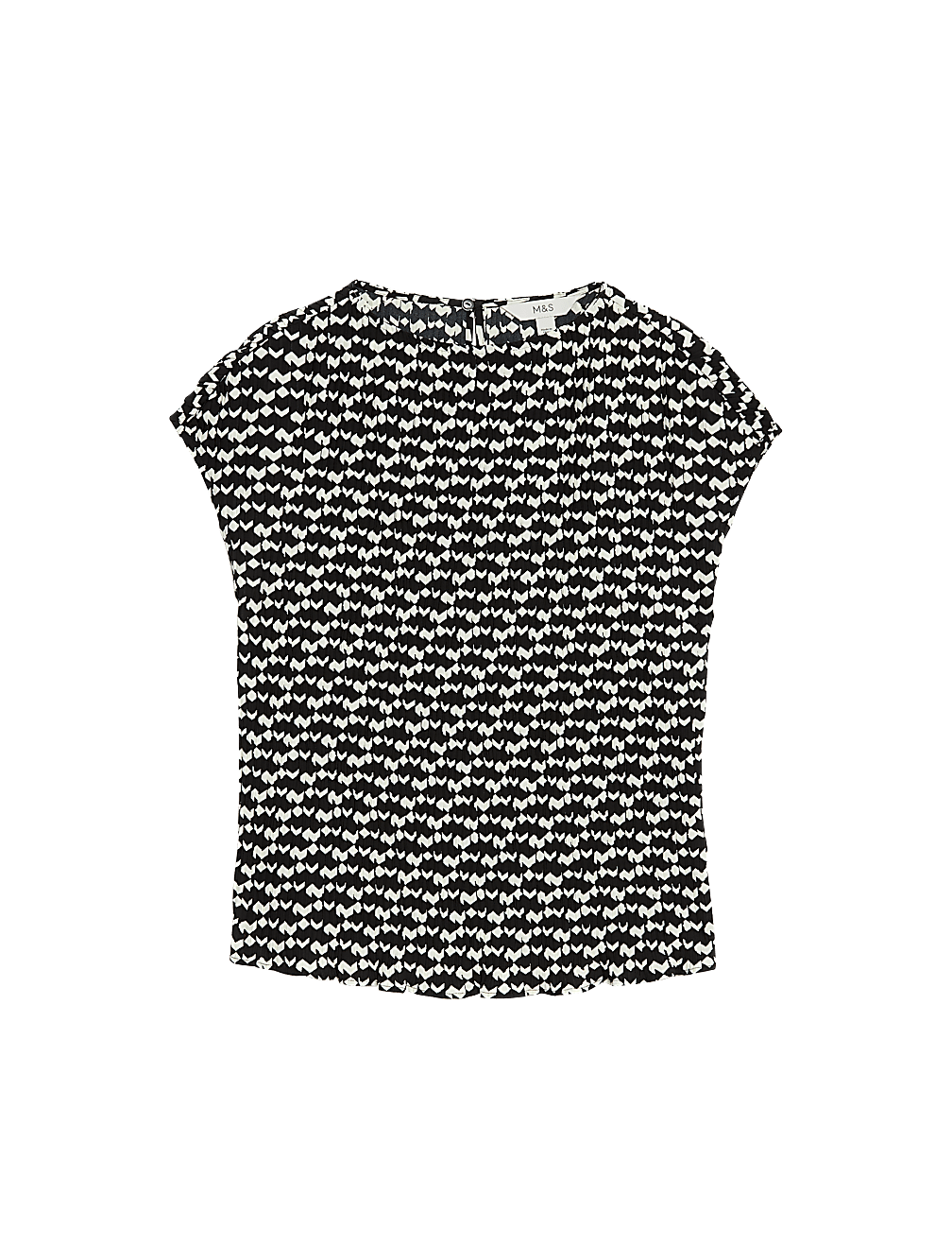Printed Ribbed Top