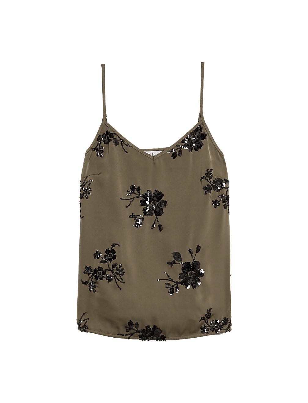 Embellished V-Neck Cami Top