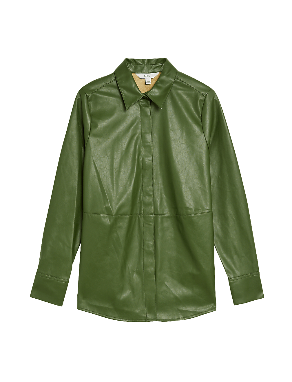 Faux Leather Shirt