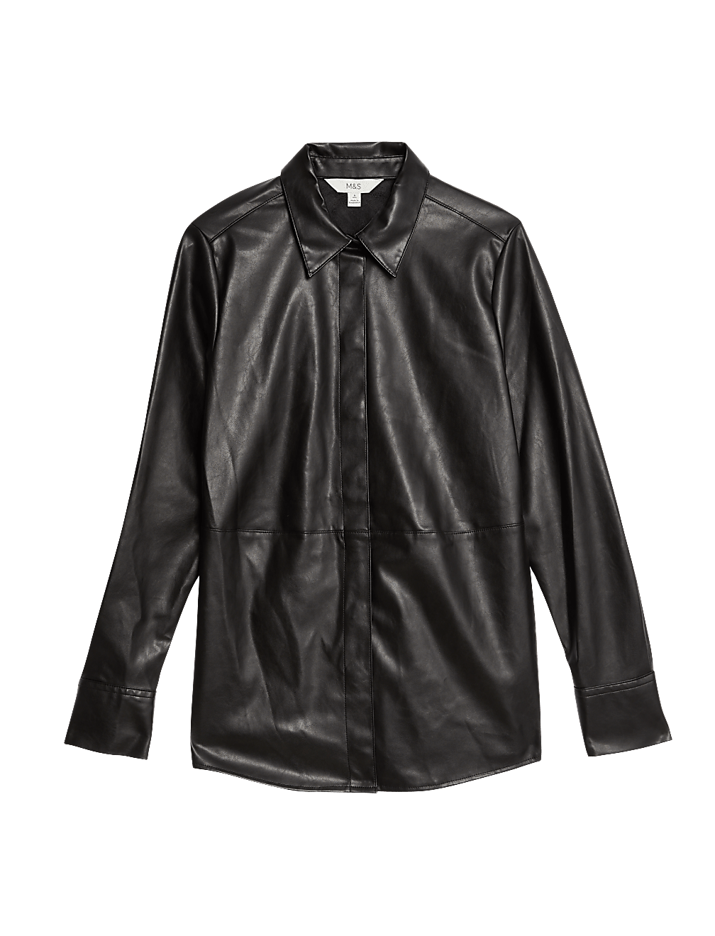 Faux Leather Shirt
