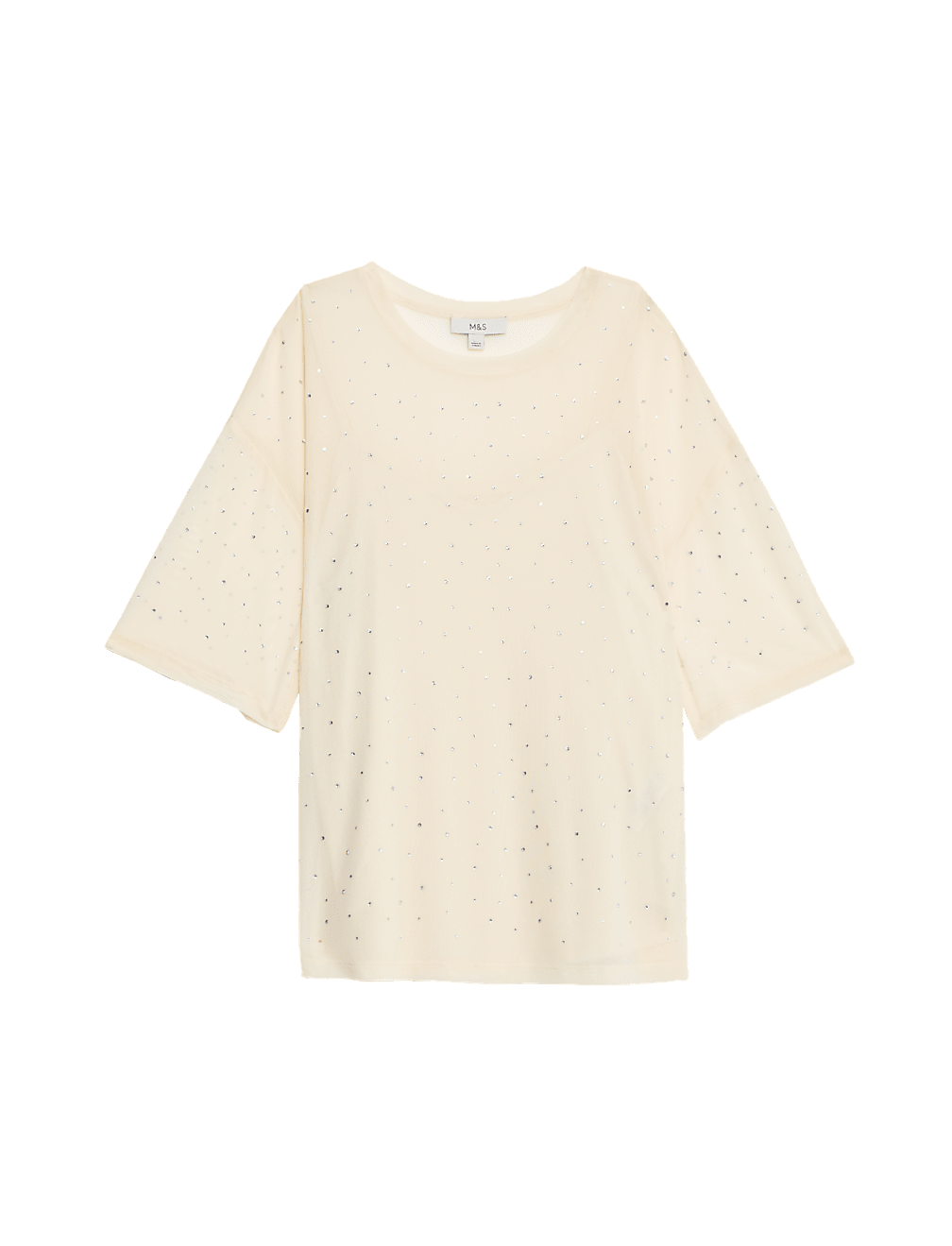 Embellished Round Neck Top