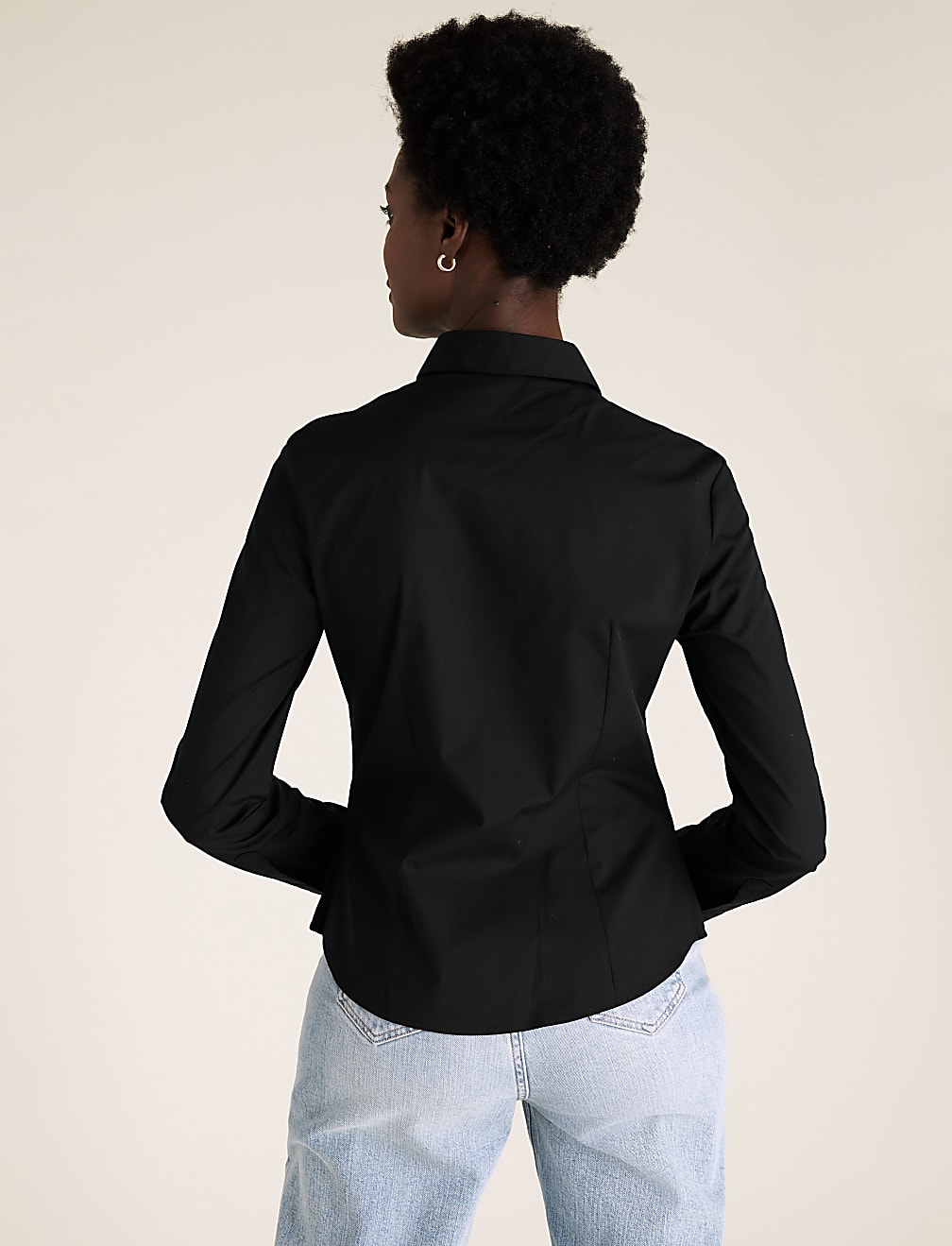 Cotton Rich Fitted Long Sleeve Shirt